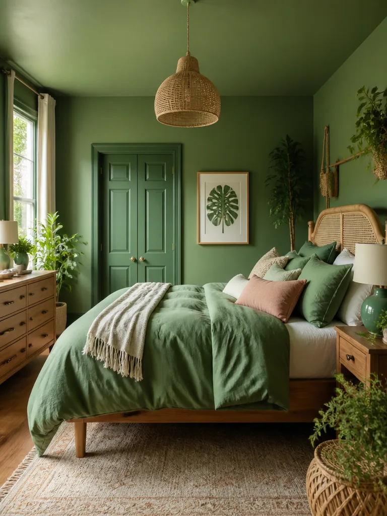 Green Bedroom design