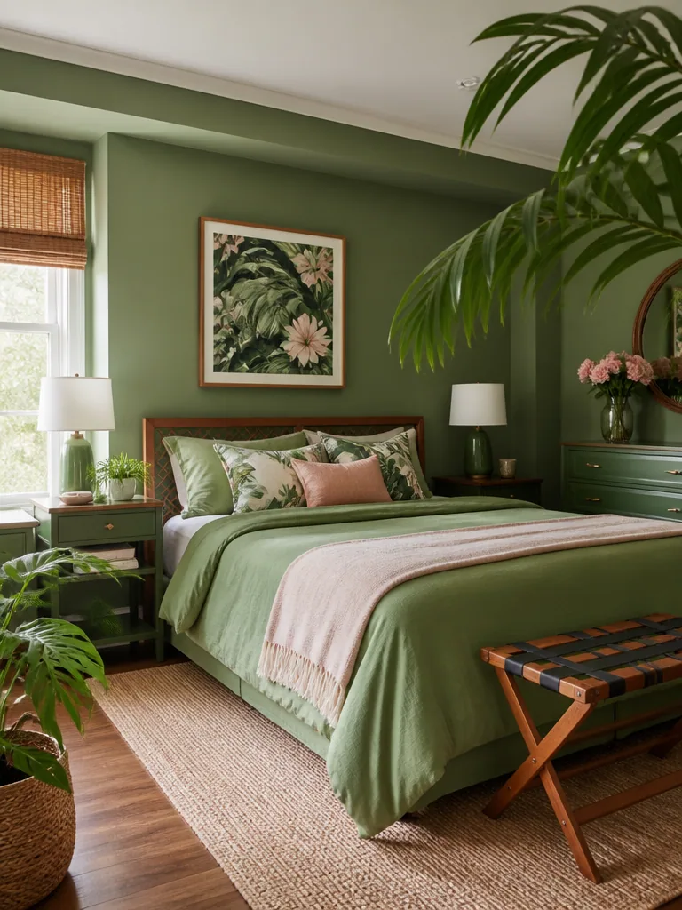 Green Guest Bedroom design