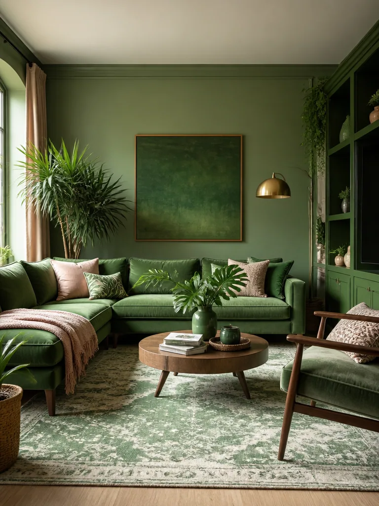 Green Living Room design