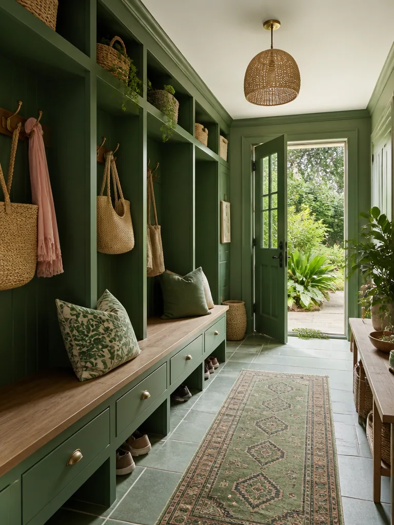 Green Mudroom design