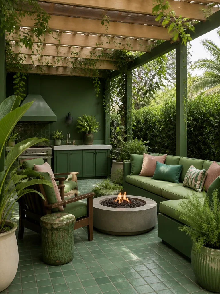 Green Outdoor Patio design