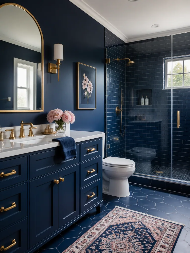 Navy Blue Bathroom design
