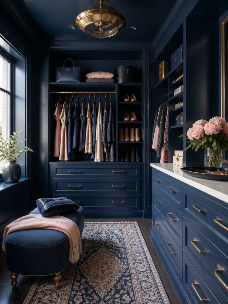Navy Blue Closet design