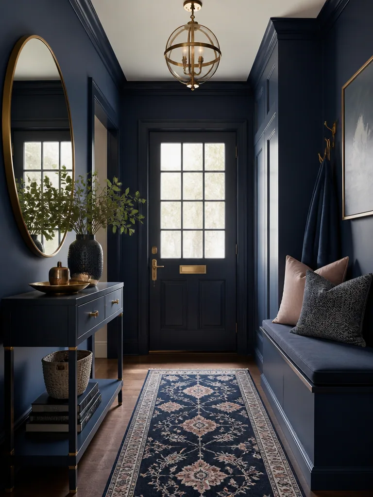Navy Blue Entryway design