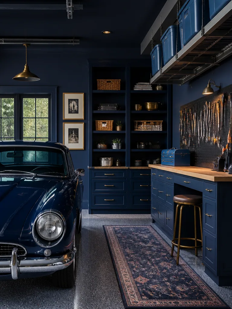 Navy Blue Garage design