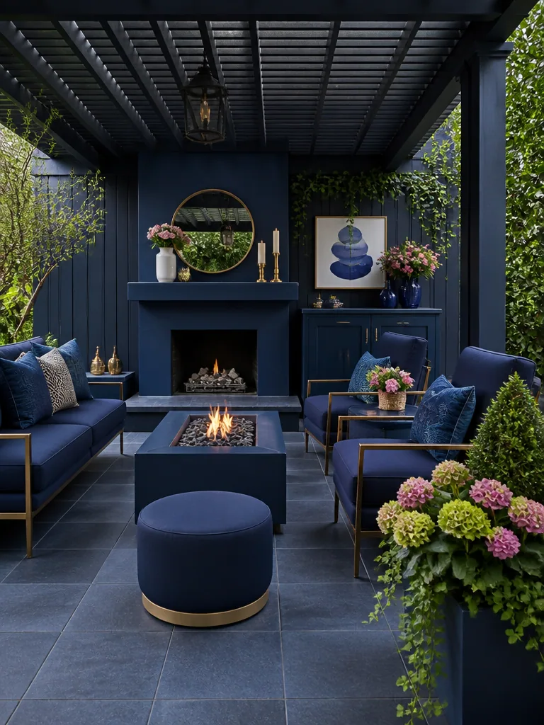 Navy Blue Outdoor Patio design