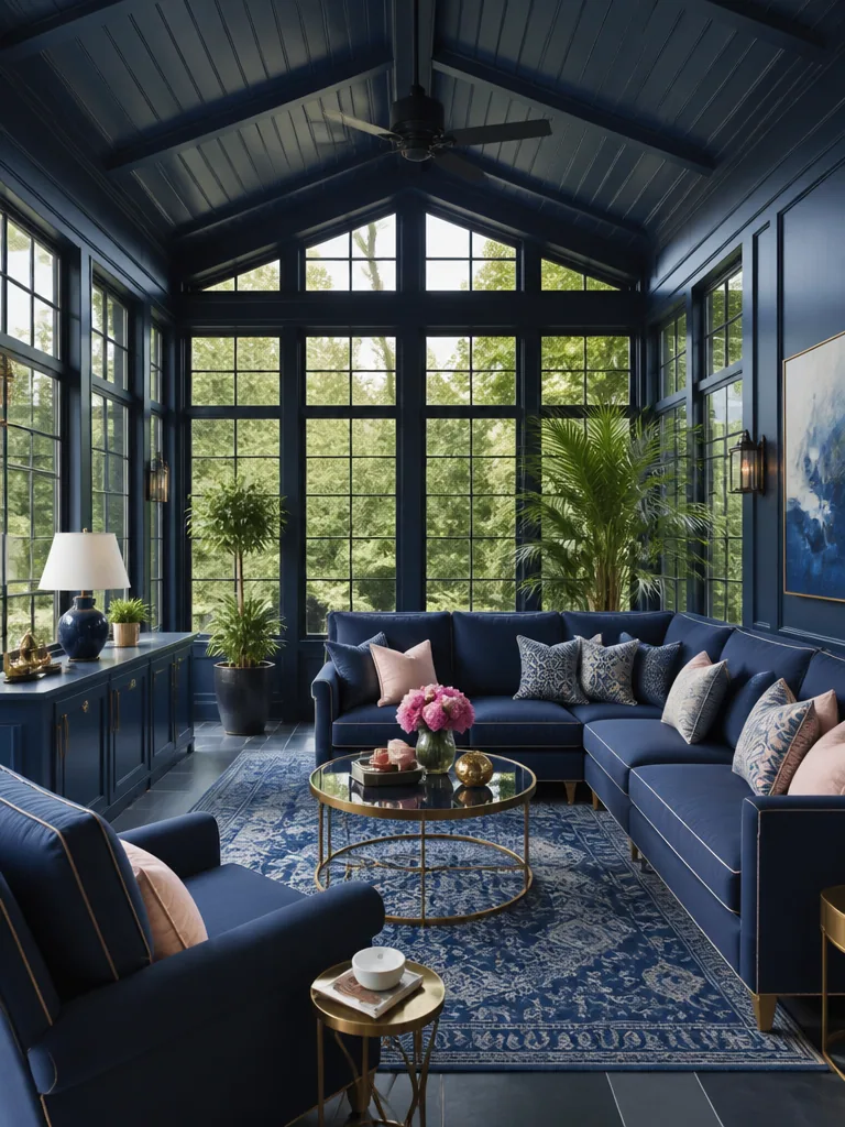 Navy Blue Sunroom design