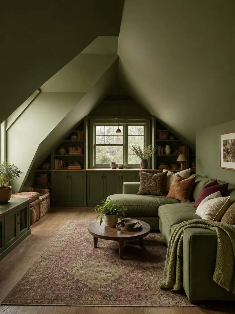 Olive Green Attic design