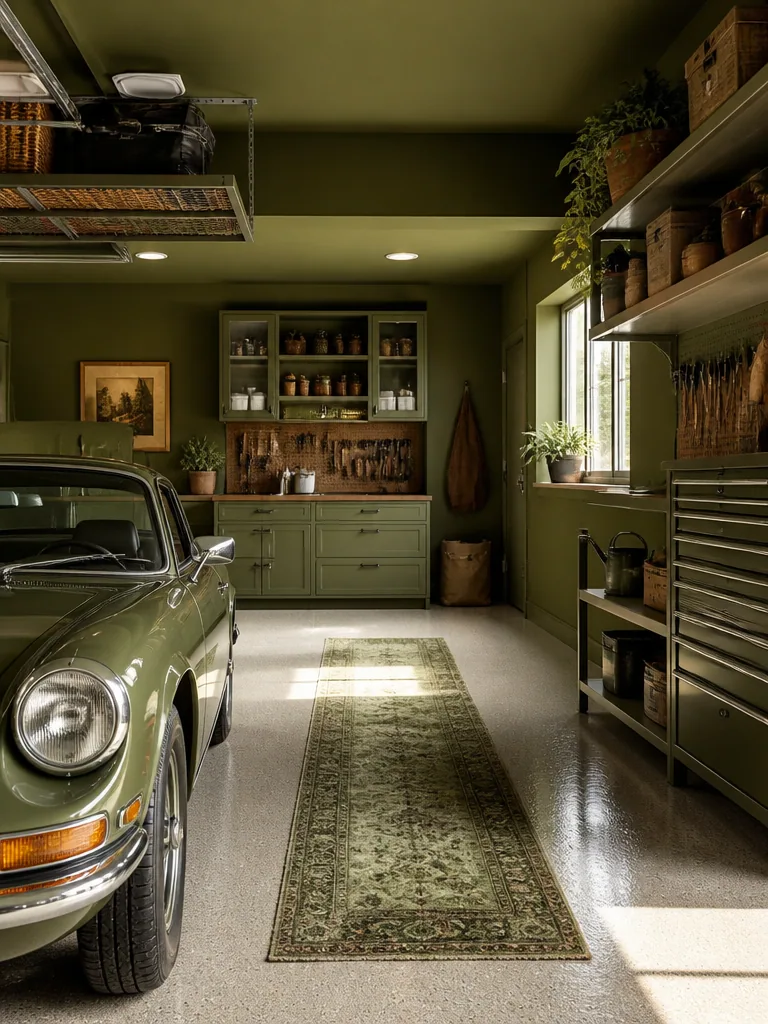 Olive Green Garage design