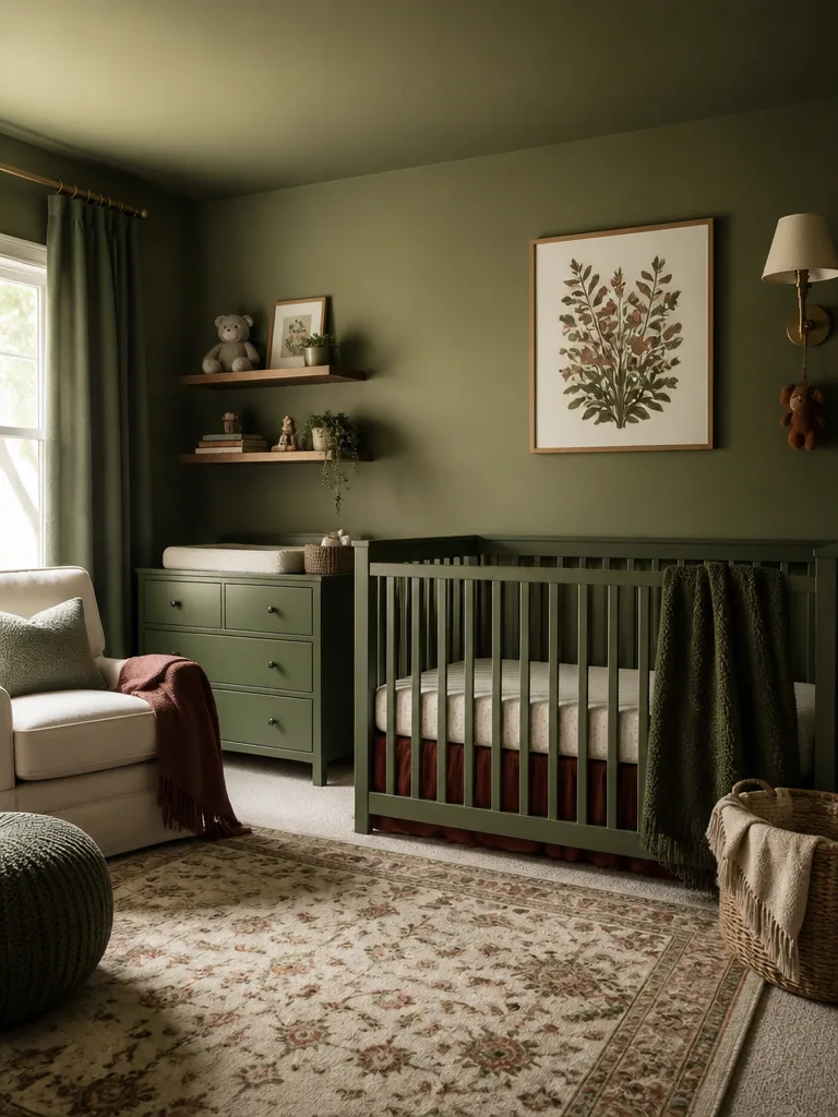 Olive Green Nursery design