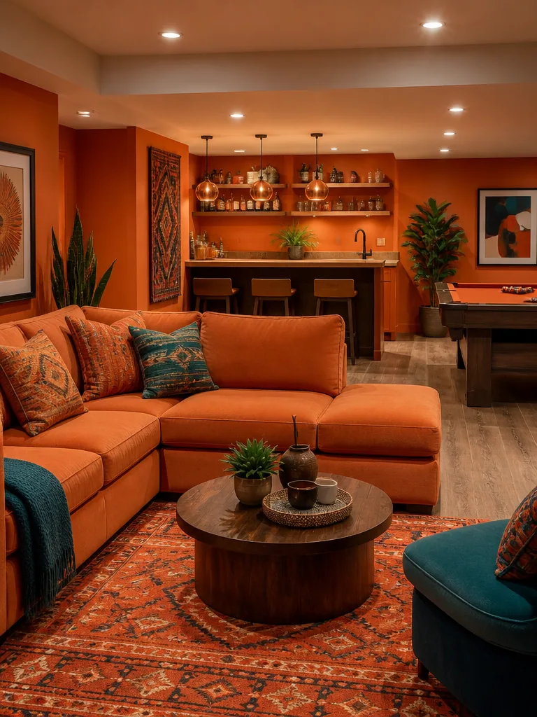 Orange Basement design