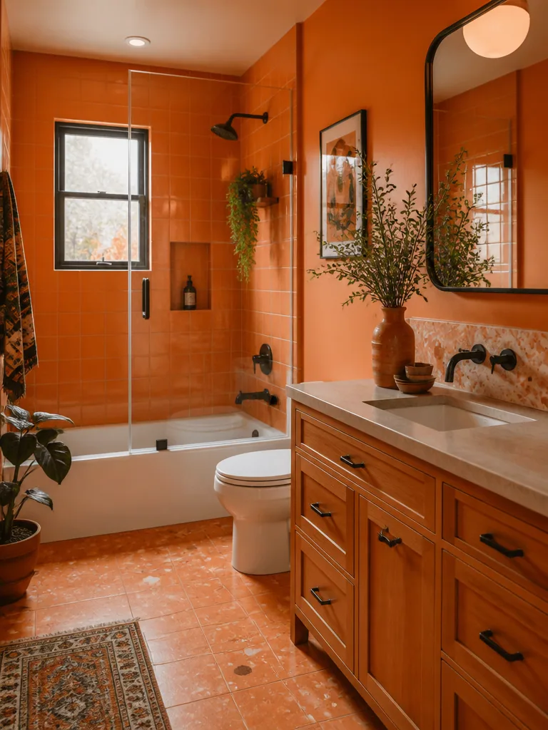 Orange Bathroom design