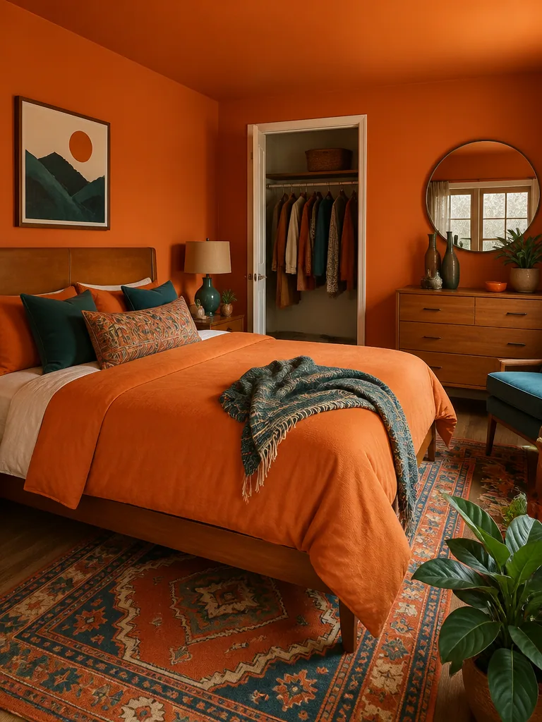 Orange Bedroom design