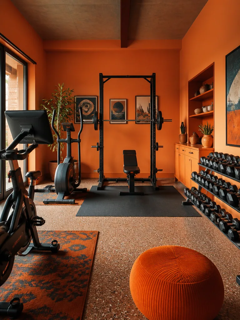 Orange Home Gym design