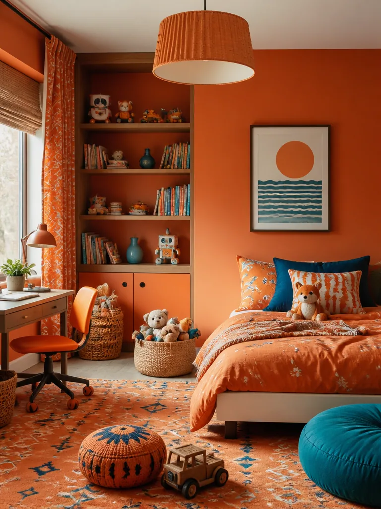 Orange Kids Room design