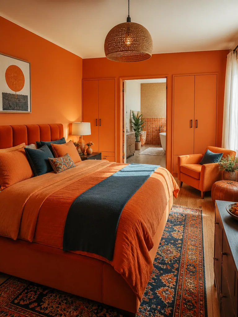 Orange Master Bedroom design