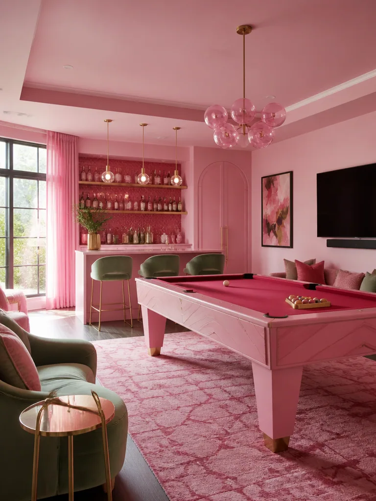 Pink Game Room design