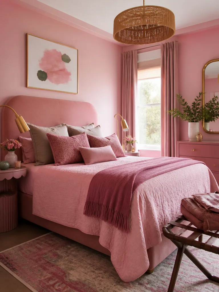 Pink Guest Bedroom design
