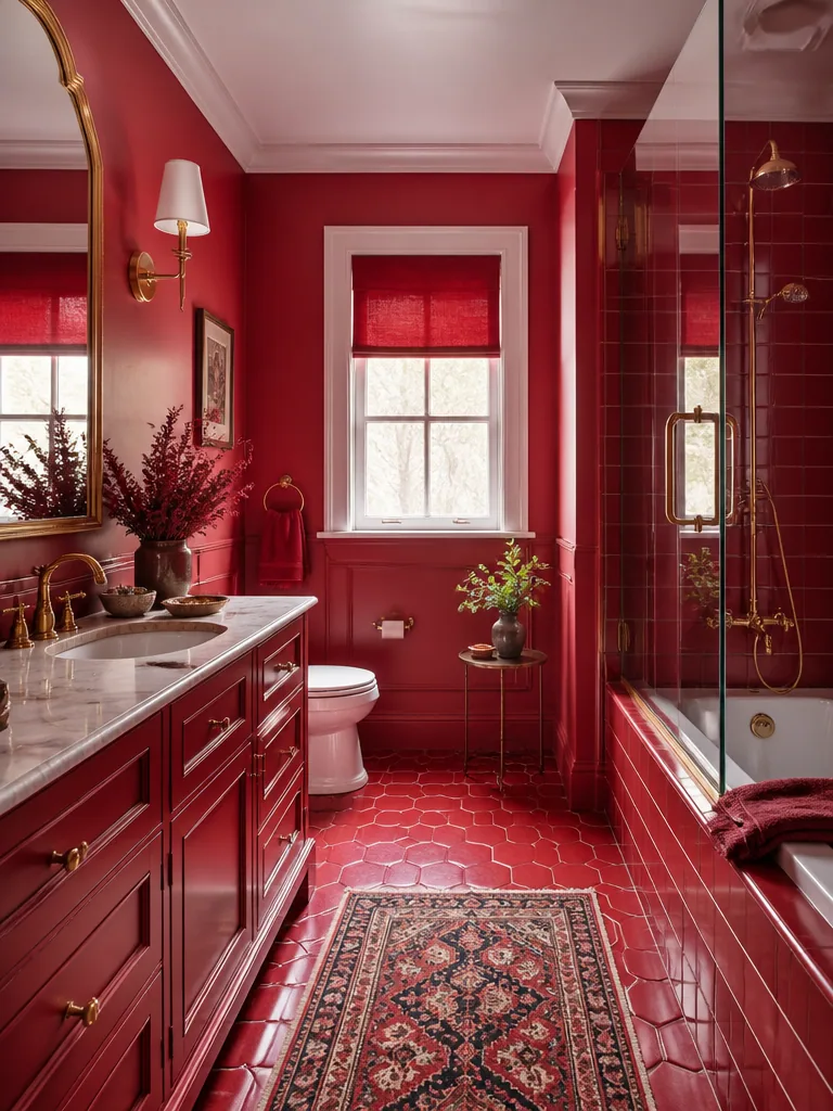 Red Bathroom design