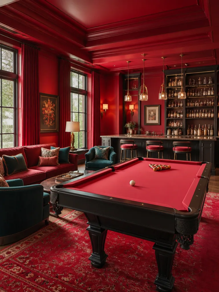 Red Game Room design