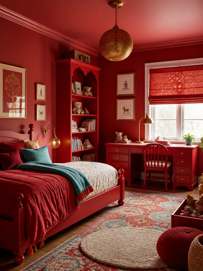 Red Kids Room design