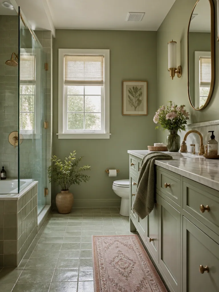 Sage Green Bathroom design