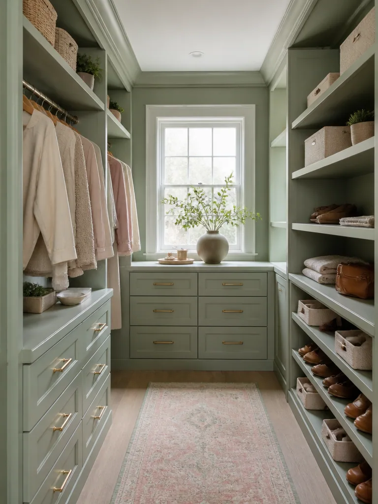 Sage Green Closet design