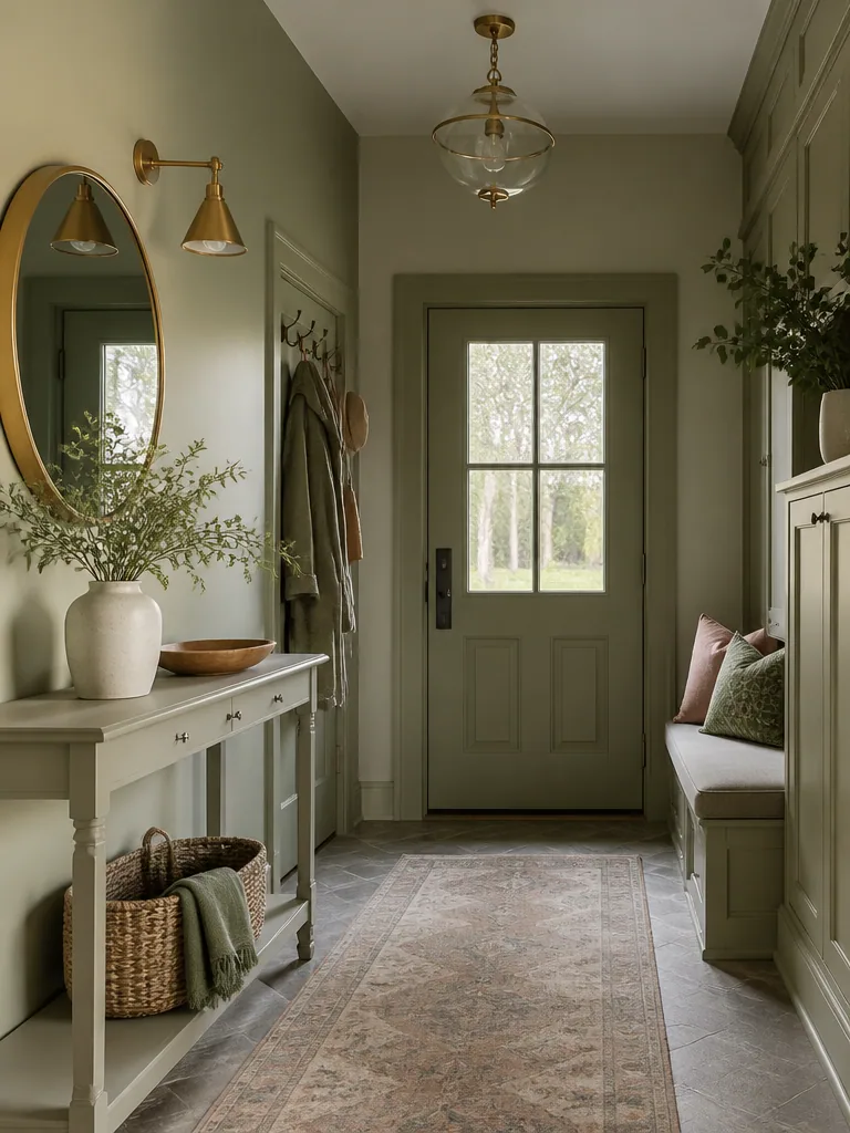 Sage Green Entryway design