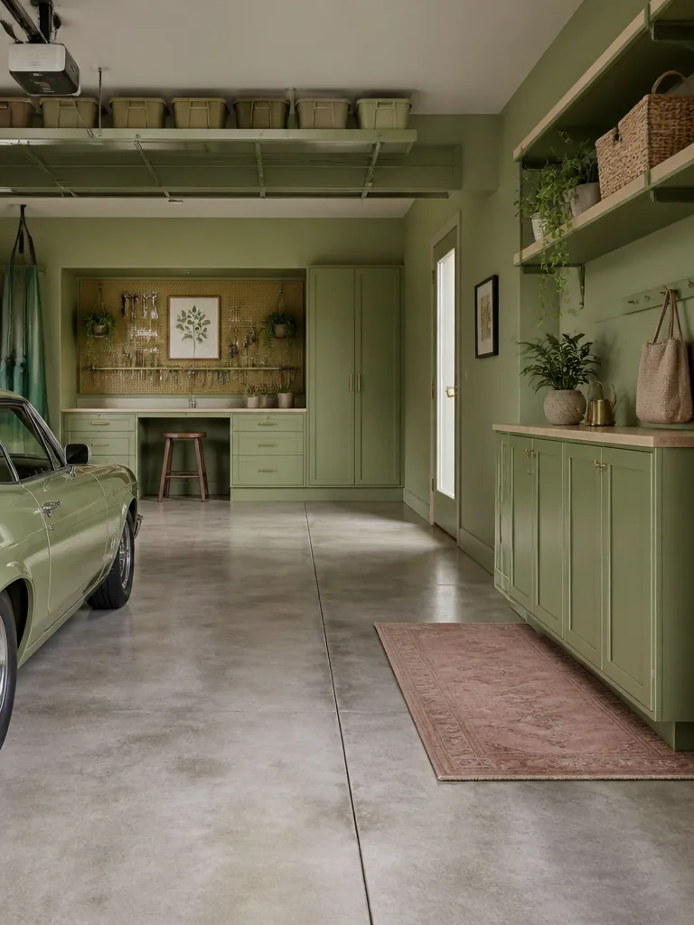 Sage Green Garage design