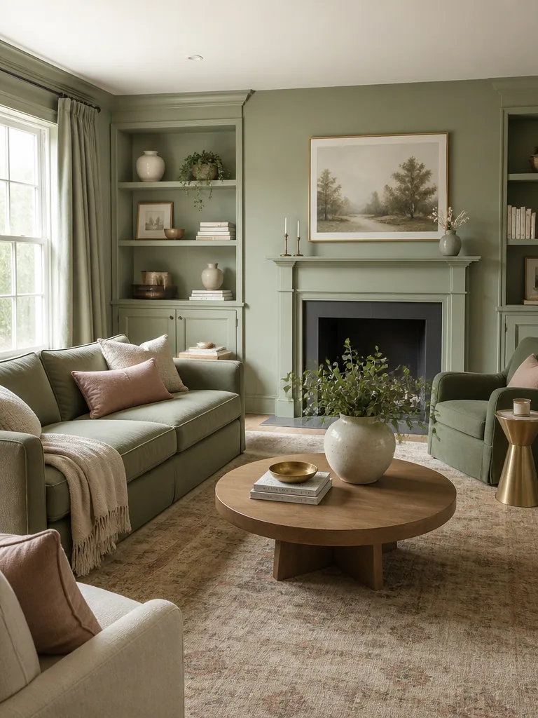 Sage Green Living Room design