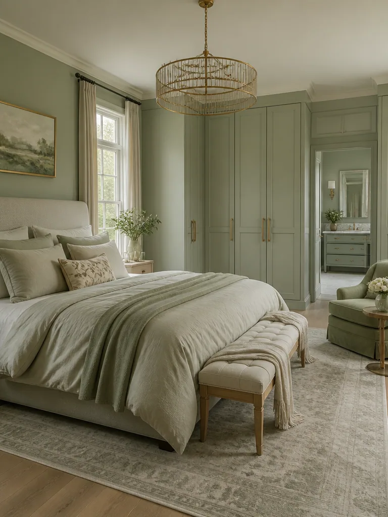 Sage Green Master Bedroom design