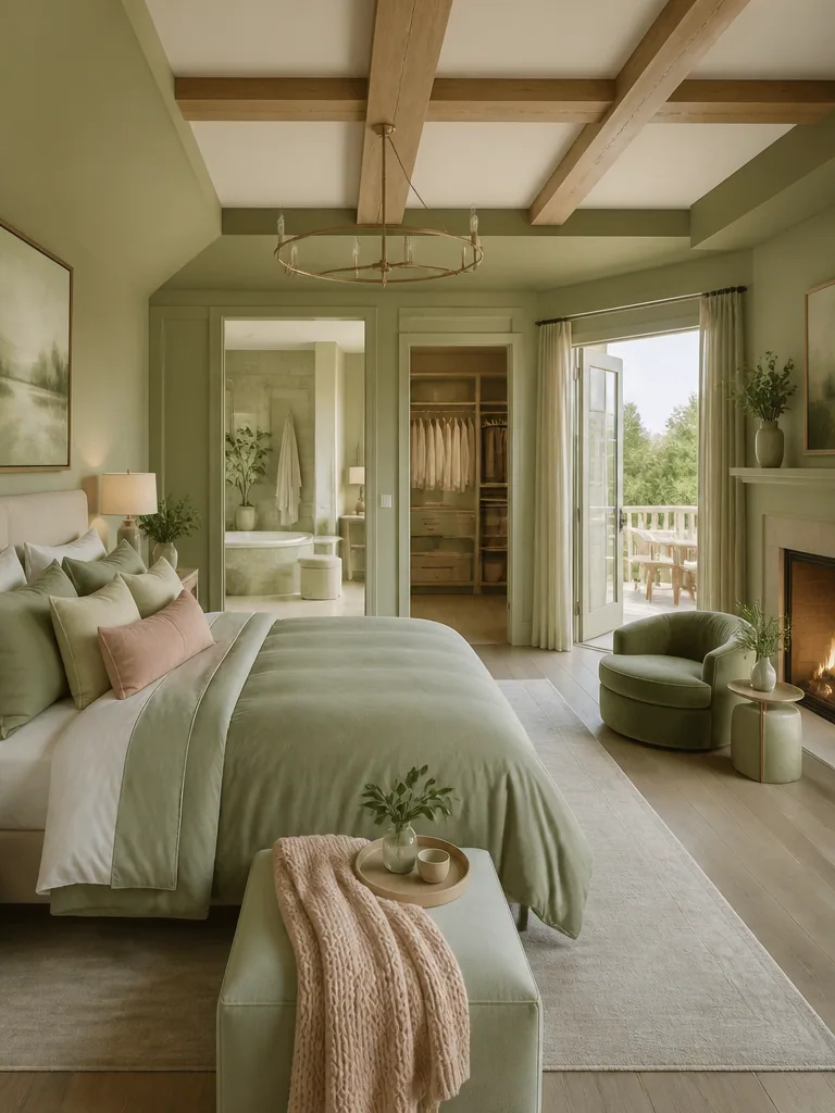 Sage Green Master Suite design