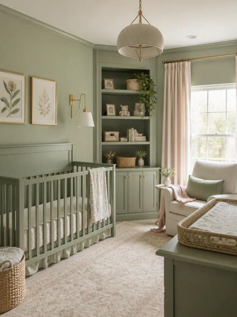 Sage Green Nursery design