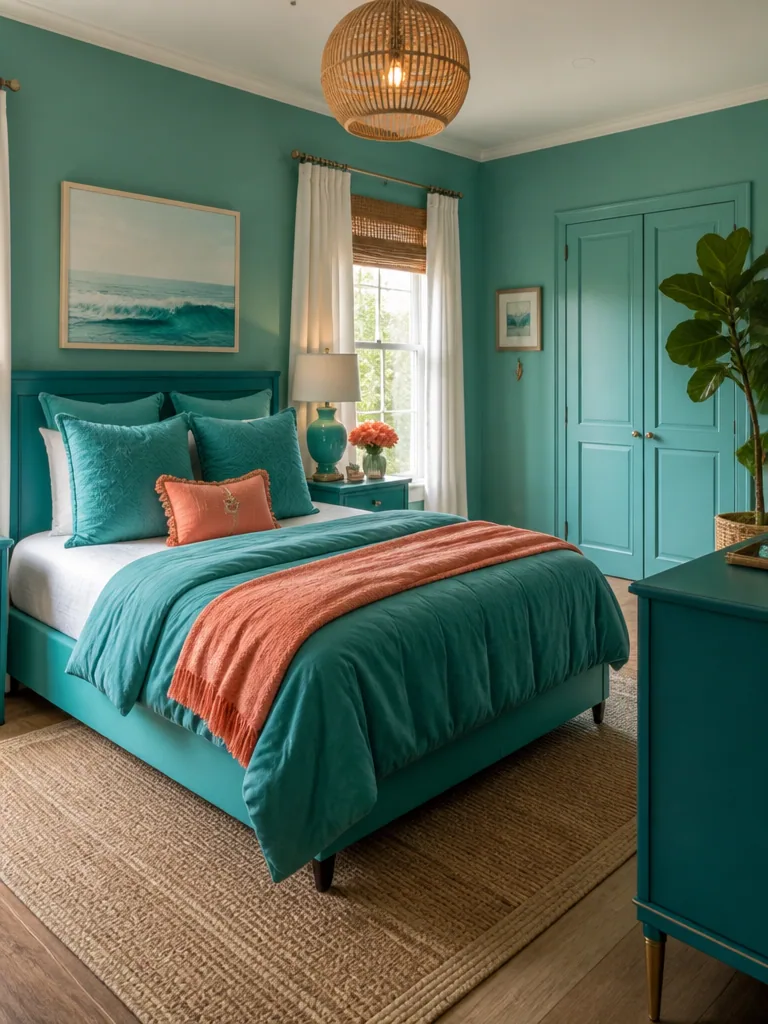 Teal Bedroom design