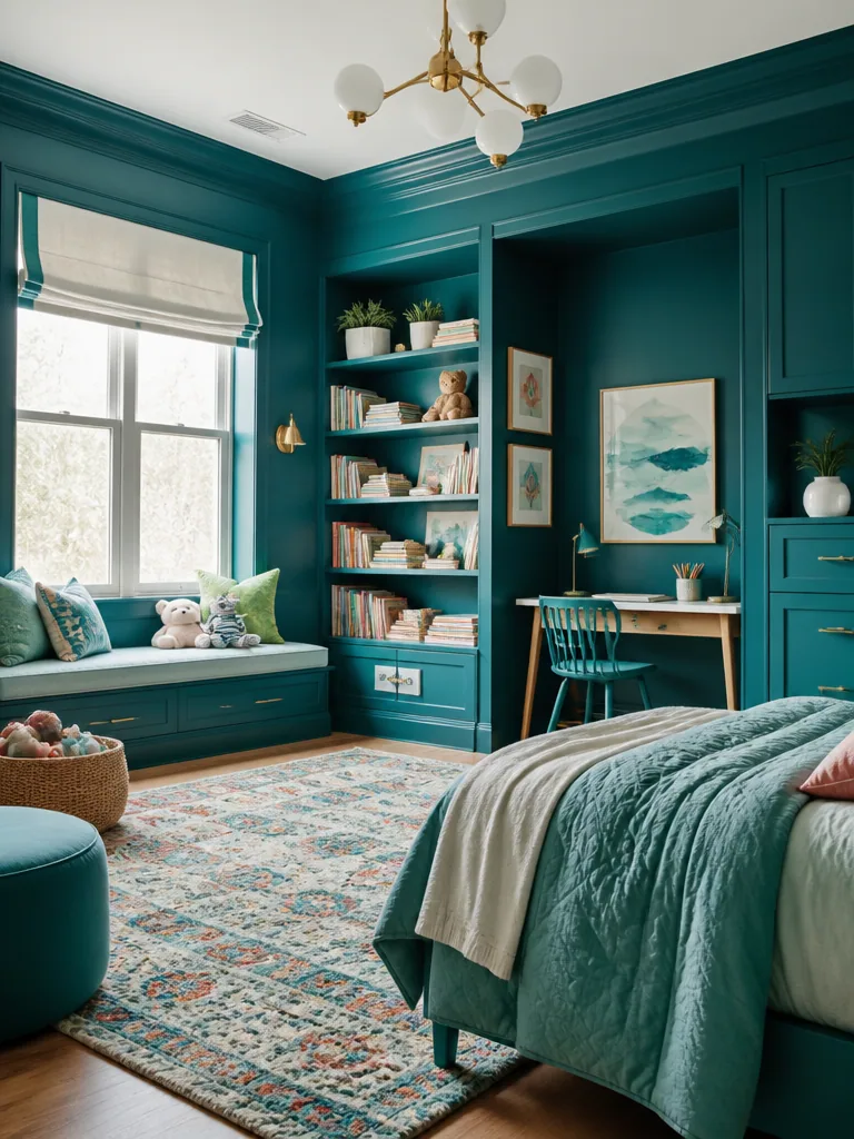 Teal Kids Room design