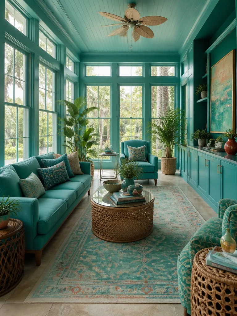 Teal Sunroom design