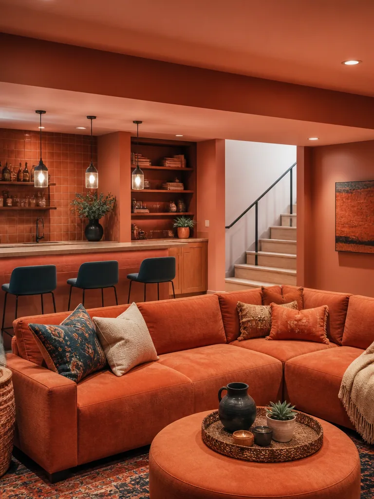 Terracotta Basement design