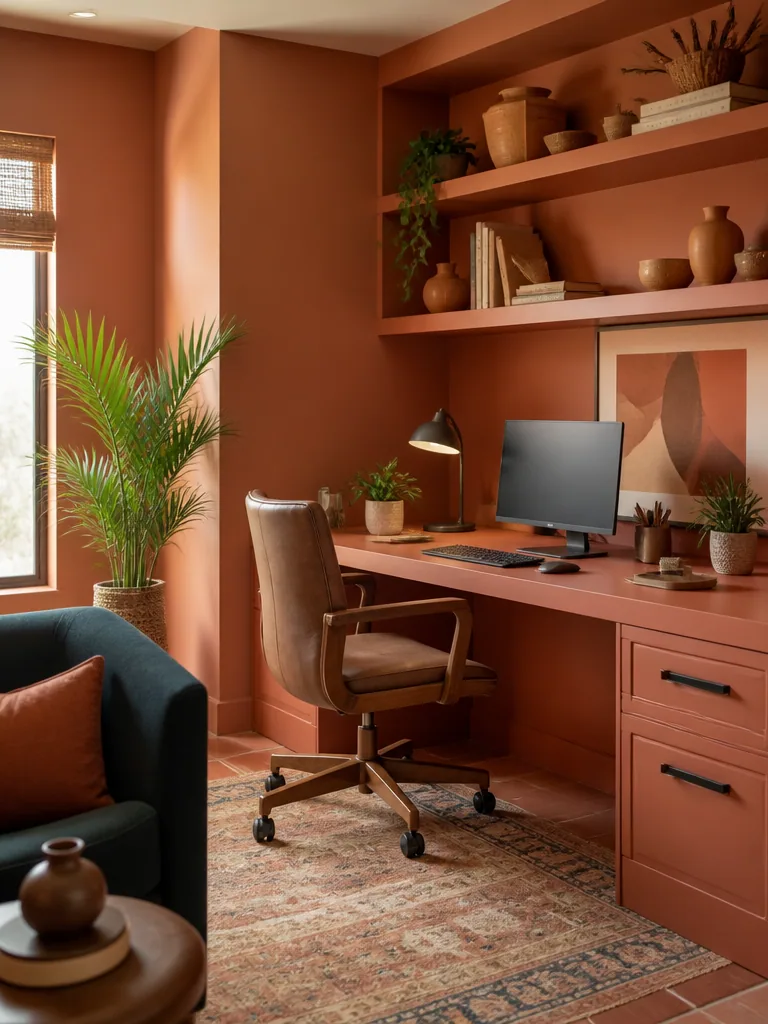 Terracotta Home Office design