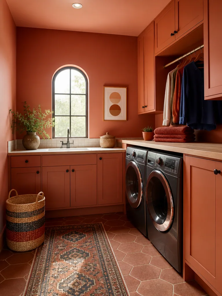 Terracotta Laundry Room design