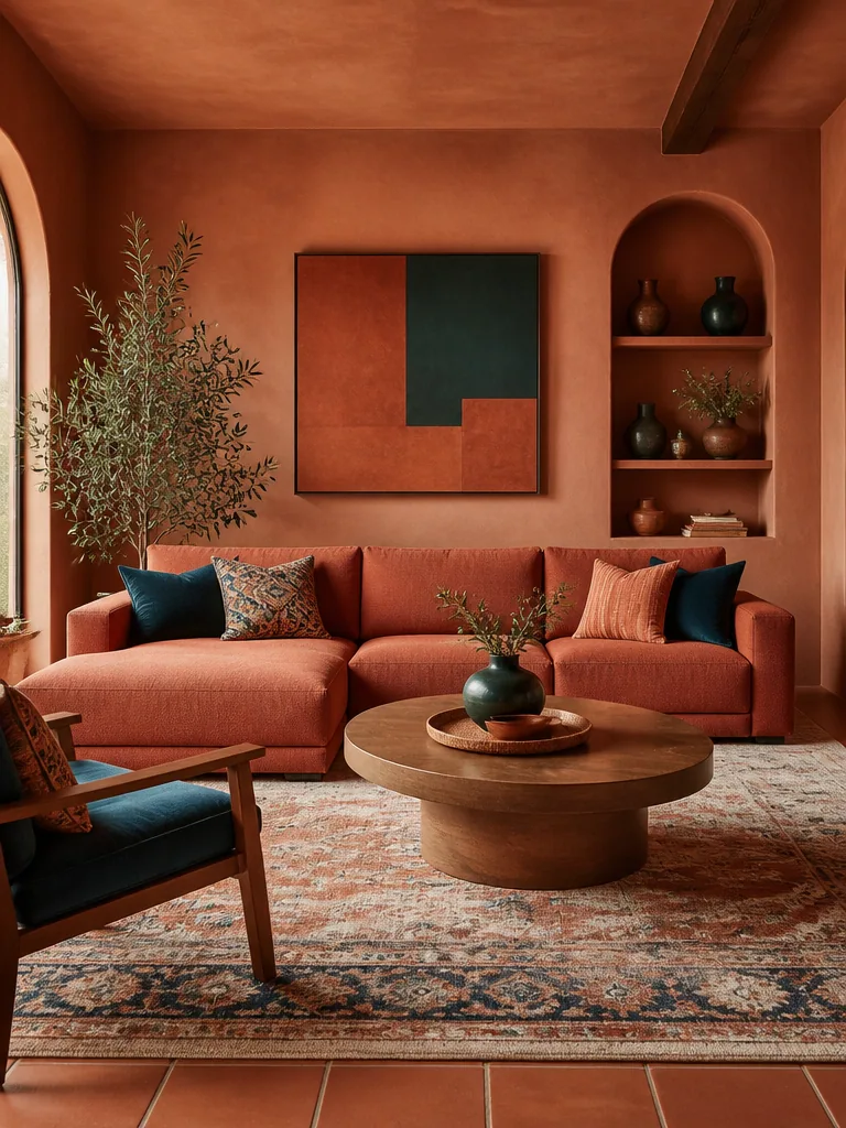 Terracotta Living Room design