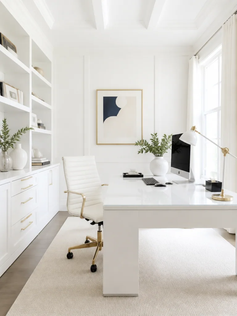 White Home Office design