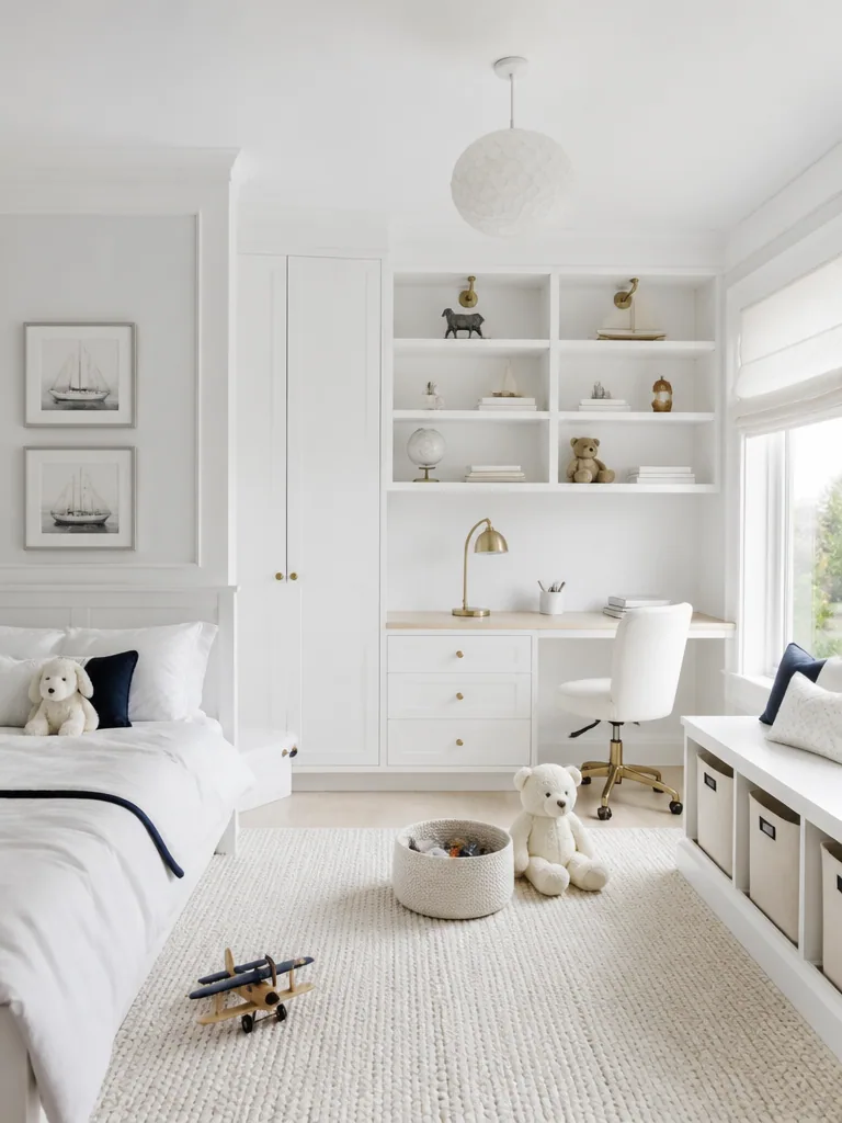 White Kids Room design