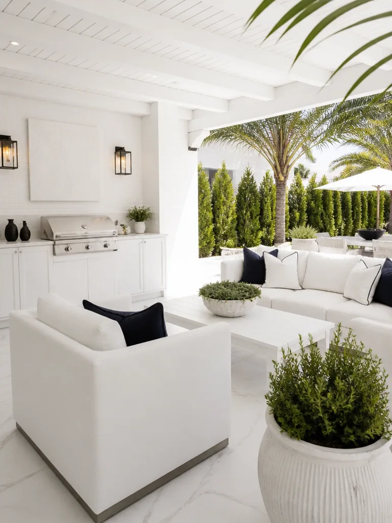 White Outdoor Patio design