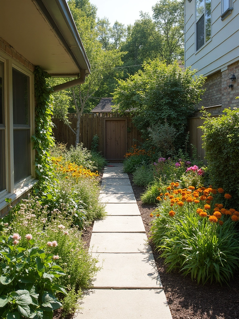 Butterfly Garden Side Yard design - Butterfly Side Yard Garden landscape design ideas