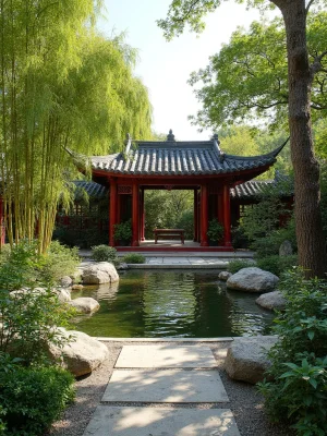 Chinese Garden Backyard Design