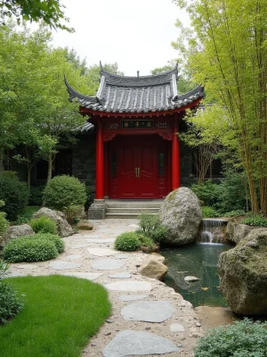 Chinese Garden Front Yard Design