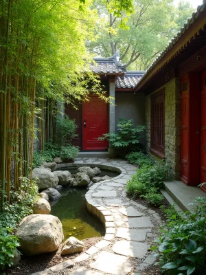 Chinese Garden Side Yard Design