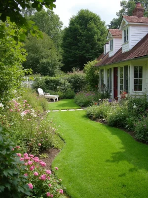 Cottage Garden Backyard Design
