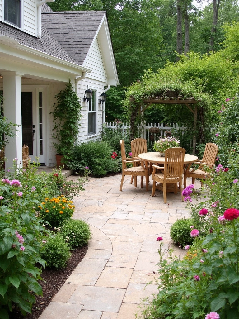 Cottage Garden Patio design - Cottage Patio Garden landscape design ideas