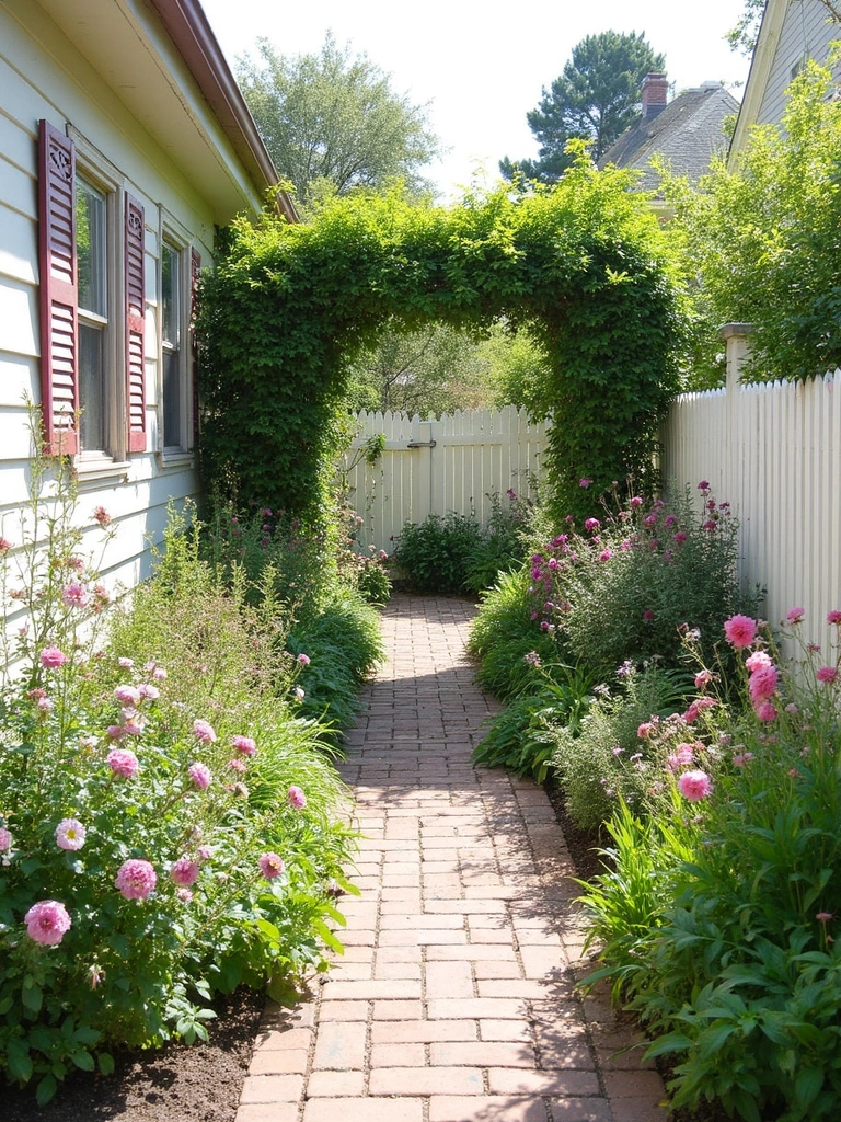 Cottage Garden Side Yard design - Cottage Side Yard Garden landscape design ideas